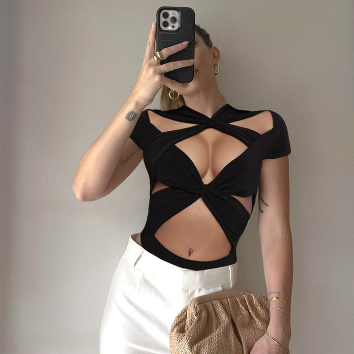 Dame Cut-Out Crop-Top Skovae