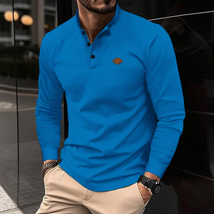 Herrer langærmet polo skjorte med moderne design og åndbare egenskaber Stilla