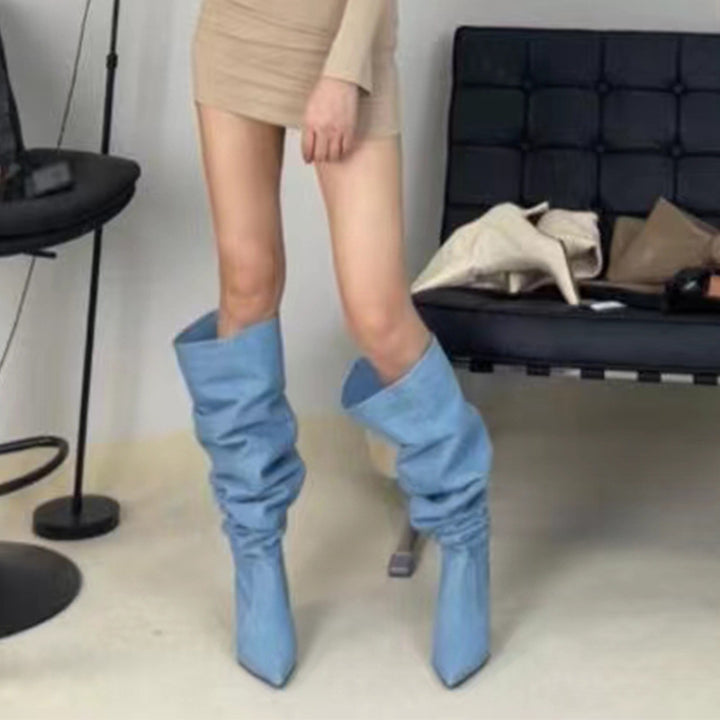 Femme Slouchy Over-knæ Stiletto Støvler  Stilla 1749742447