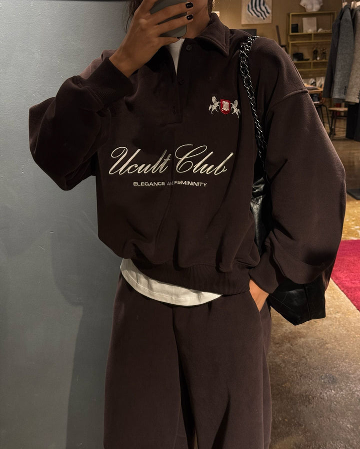 Damer casual polo sweater med elegant logo Stilla
