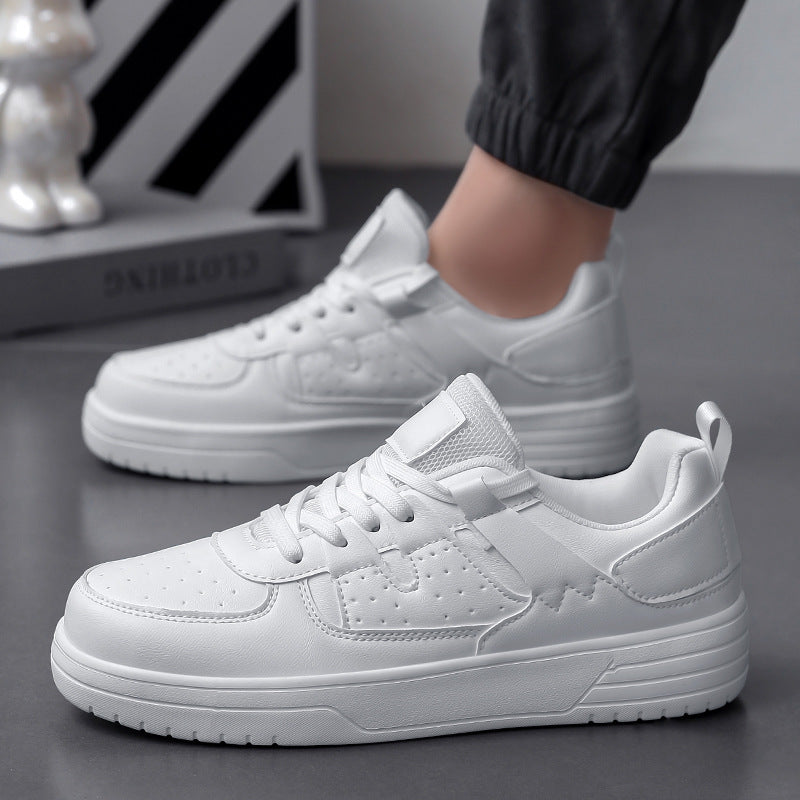 Unisex nan Plateausneaker i imiteret læder med åndbar mesh-tungeområde og stødabsorberende profilsål Skovae