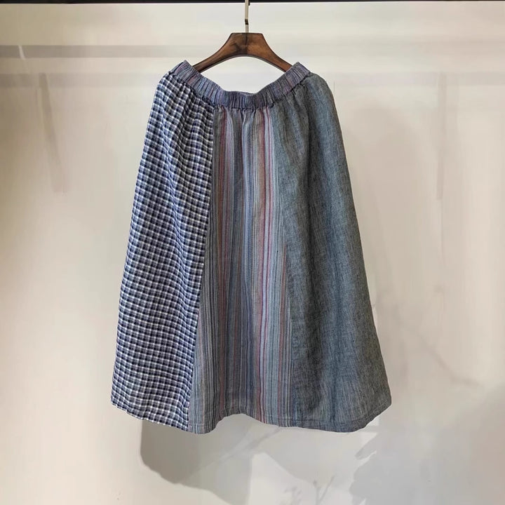 Dame Casual Blandet Stof Midi Nederdel Stilla
