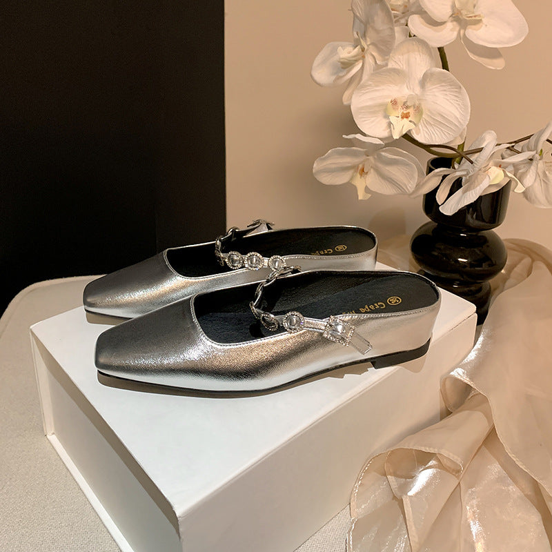 Dame Sling-Mules med elegant krystalaccent og behagelig pasform Stilla