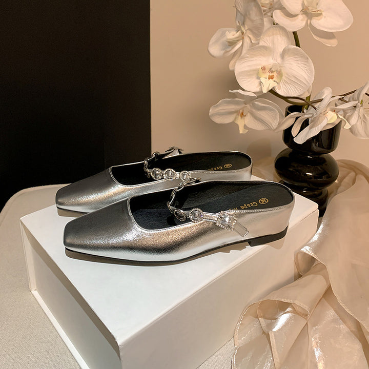 Dame Sling-Mules med elegant krystalaccent og behagelig pasform Stilla