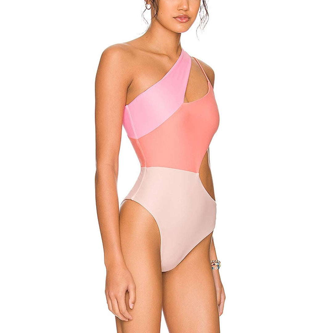 Dame one-piece badedragt med asymmetrisk snit og cut-out-detaljer Stilla