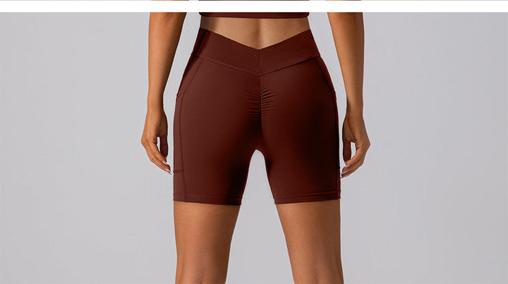 Stilla | Waist Hip Lift Fitness Shorts Dobbelt Sidet Børstet Yoga Bukser Til Kvinder, Slim Fit Sports Bukser