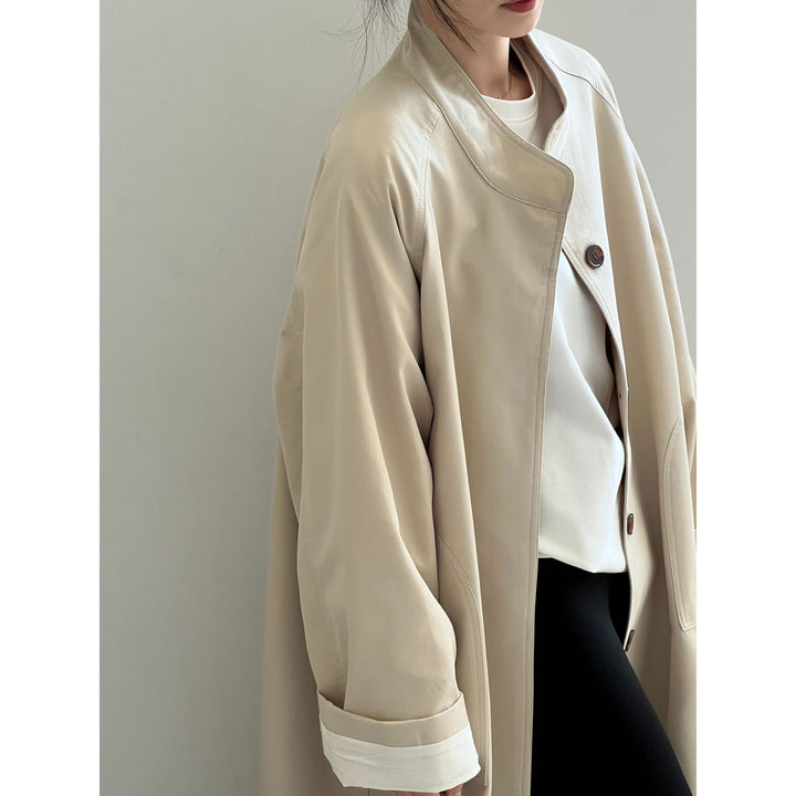 Dame Oversized og afslappet trenchcoat med knaplukning Stilla