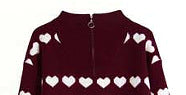 Kvindernes sweater med hjerte-design og kort lynlås Stilla