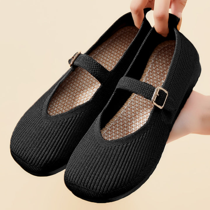 Femme strækbare Mary Jane Ballerinas med behageligt elastikbånd Stilla