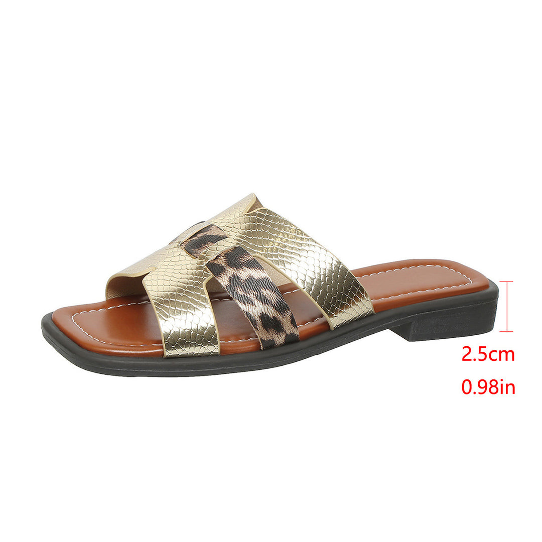 Dame Slide-sandaler med dekorative krydsremme og skridsikker sål Stilla