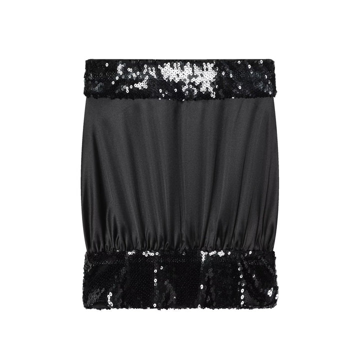 Dame Glitrende Miniskørter med elastisk talje og glat satin Skovae