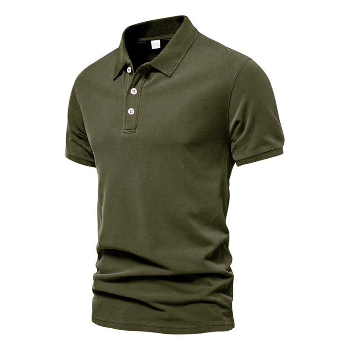 Herrer polo shirt lavet af meget åndbart bomuldsblandingsmateriale med elastiske ærmer Stilla