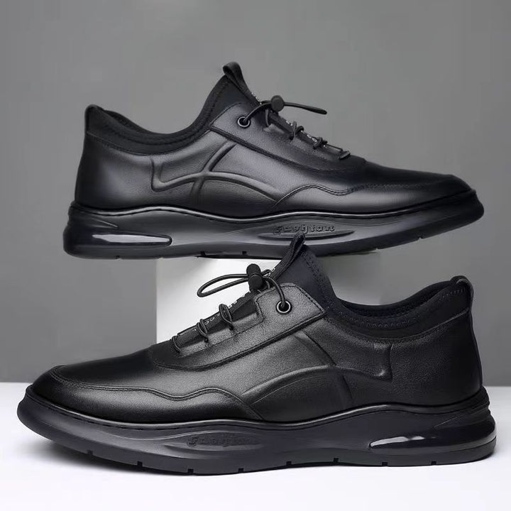Herrer Behagelige Lædersneakers med åndbar indersål og fleksibel ydersål Stilla