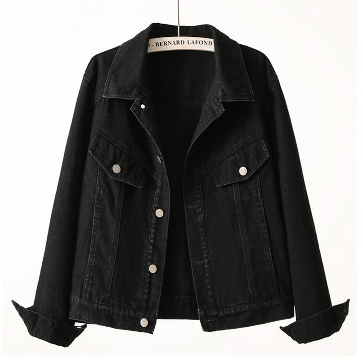 Dame Vintage Denimjakke med detaljerede lommer og moderne snit Stilla