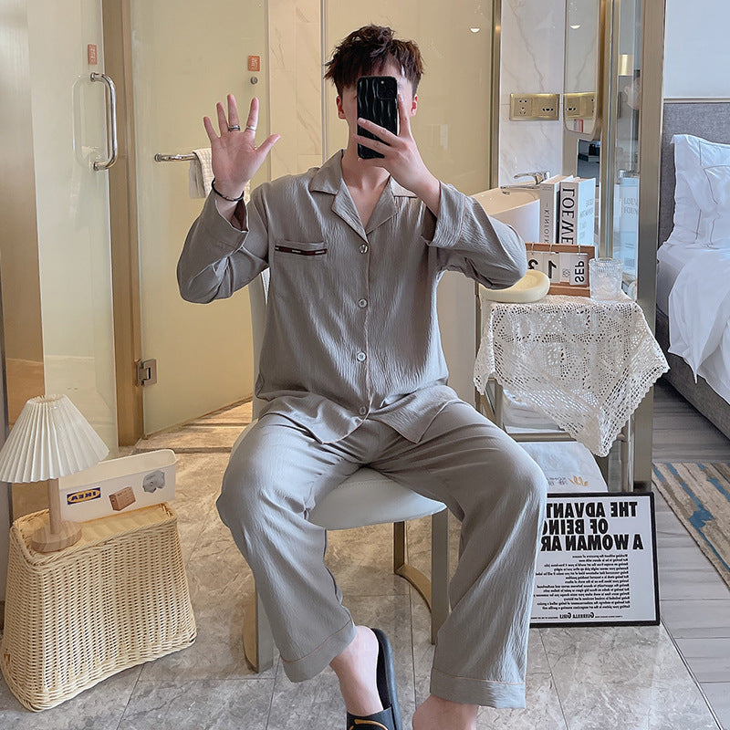 Herre pyjamas sæt med elegant stribemønster og behagelig pasform Stilla