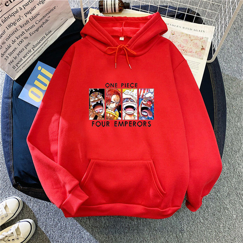 Kvinders hættetrøje med unikt anime design Skovae