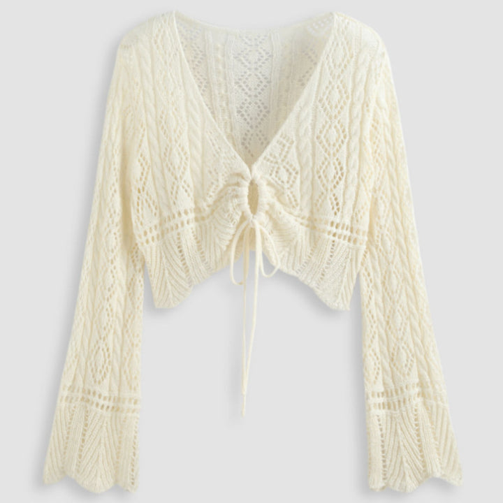 Femme Cropped Spids-Cardigan Stilla