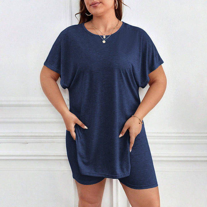 Dame behagelig Lounge-sæt med T-shirt og shorts Skovae