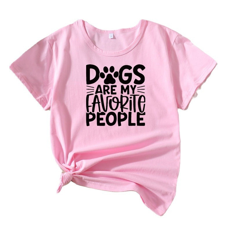 Dame Fritid Hund elsker Grafisk T-Shirt Stilla