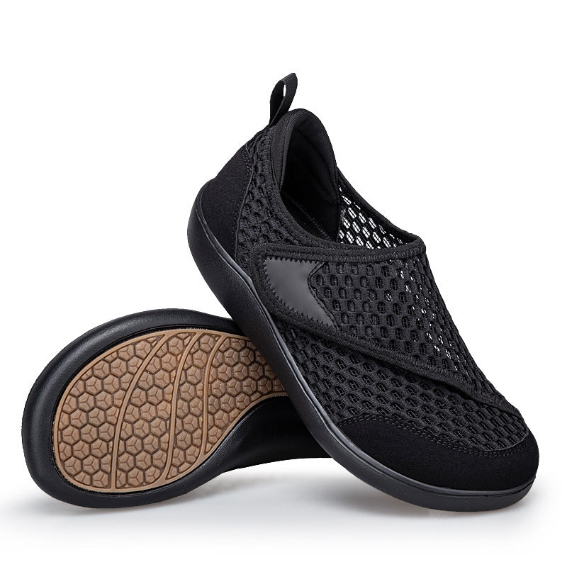 Unisex nan åndbar net-sandal med justerbar velcro og viskoelastisk fodseng Skovae