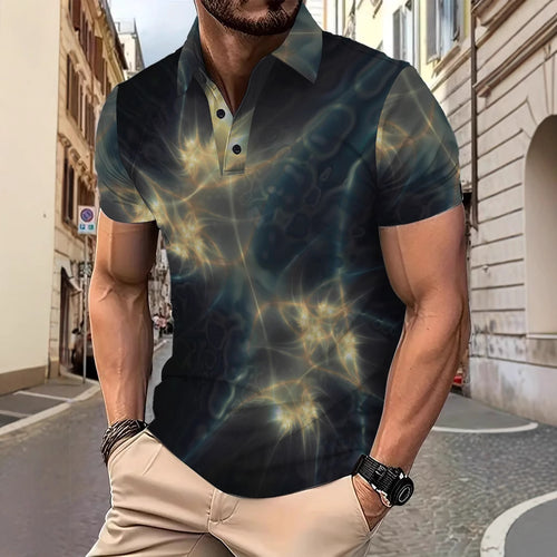 Herrer poloshirt med moderne grafikdesign og åndbare egenskaber Stilla