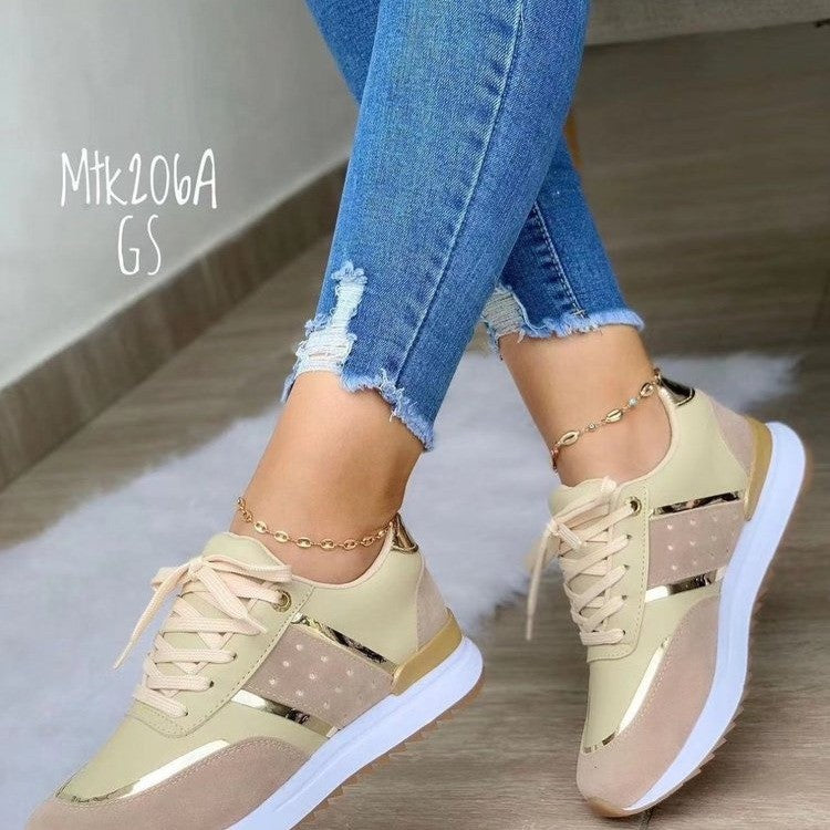 Dame Sporty Sneakers med elegant metallic akcent og åndbar sål Stilla