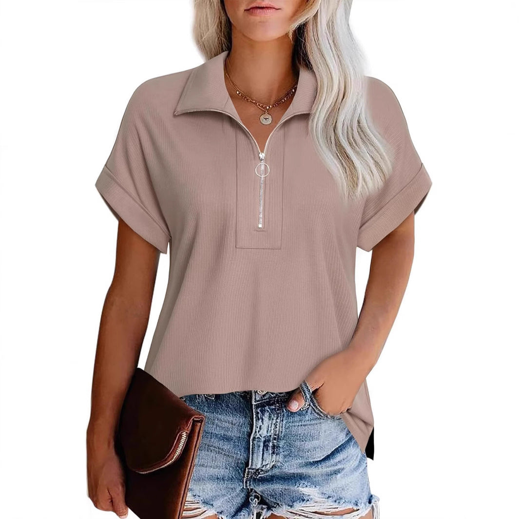 Dame Modern Zip-Up Fritidstop Stilla