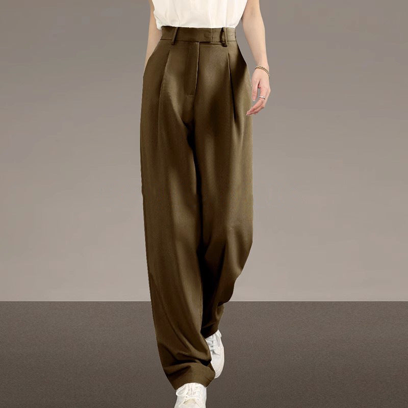 Dame bred stofbuks med elegant plissé-form Stilla