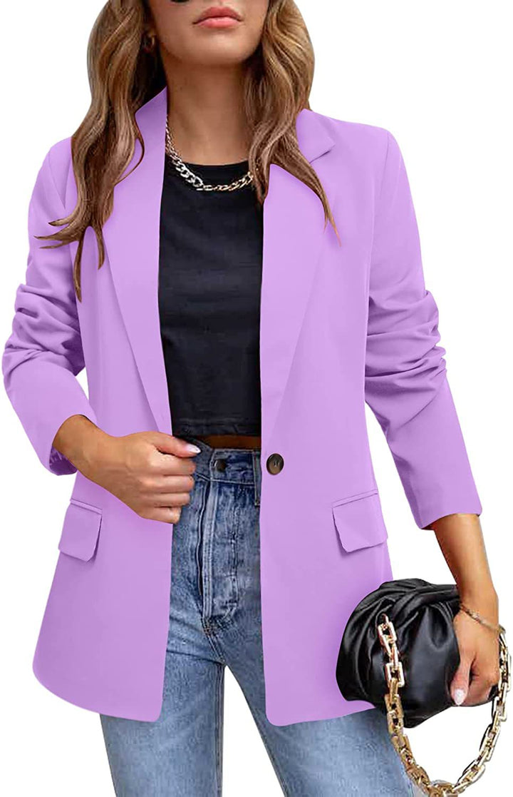 Dame trendy blazer med figursyet snit og store lommer Stilla