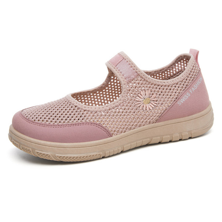 Dame Åndbare Mary Jane Sneakers med elastisk Rem Stilla