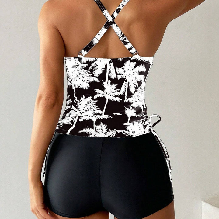 Dame Sports Tankini-sæt med justerbare sidesnore Skovae