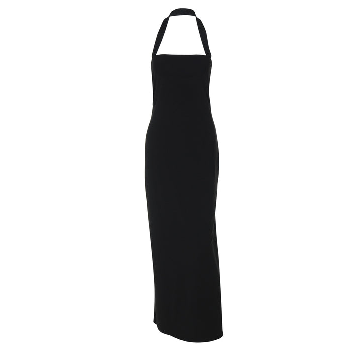 Damer Elegant Maxikjole med Halterneck og tætsiddende snit Skovae