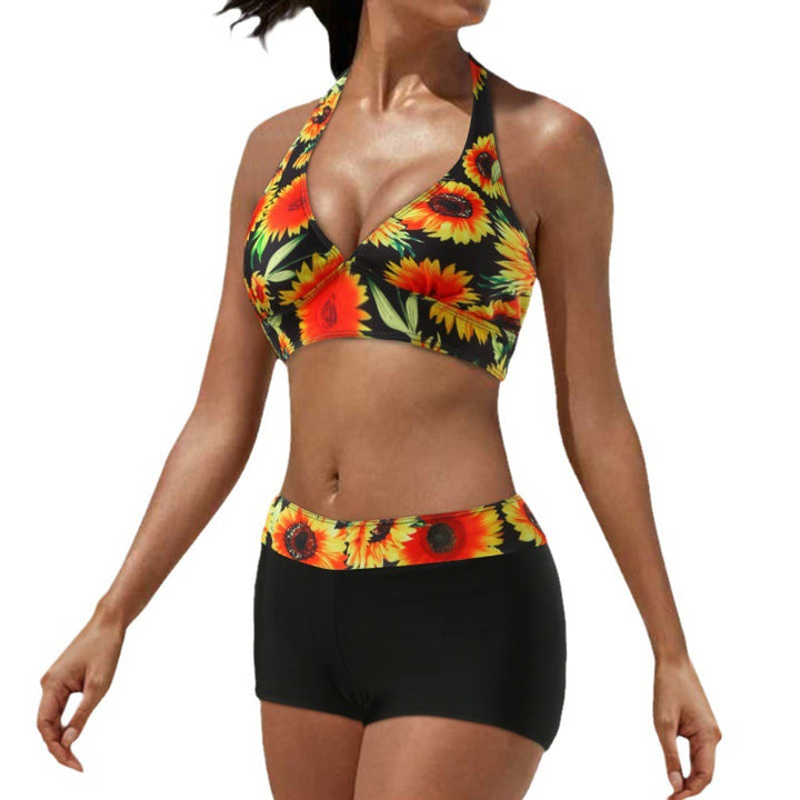 Dame Sporty bikini med højt skåret underdel Skovae