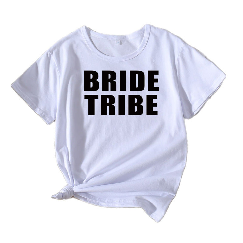 Kvinder Fritid Brudetribe Grafik T-shirt Stilla