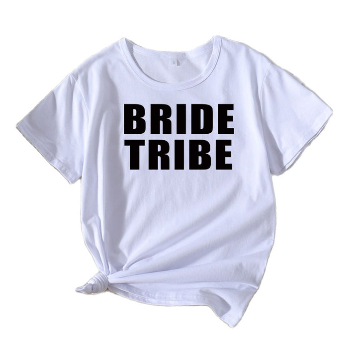 Kvinder Fritid Brudetribe Grafik T-shirt Stilla