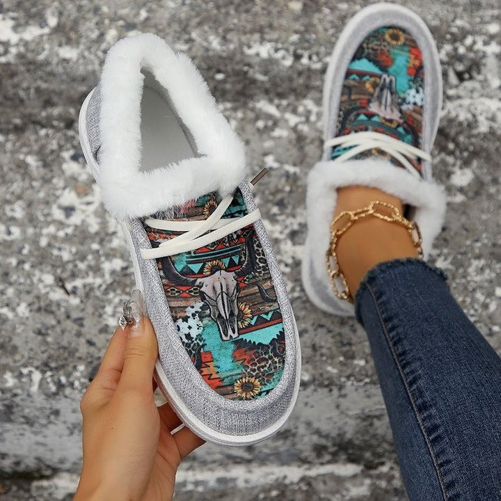 Dame Slip-On Sneakers med alsidigt mønster og hyggeligt indvendigt foder Stilla
