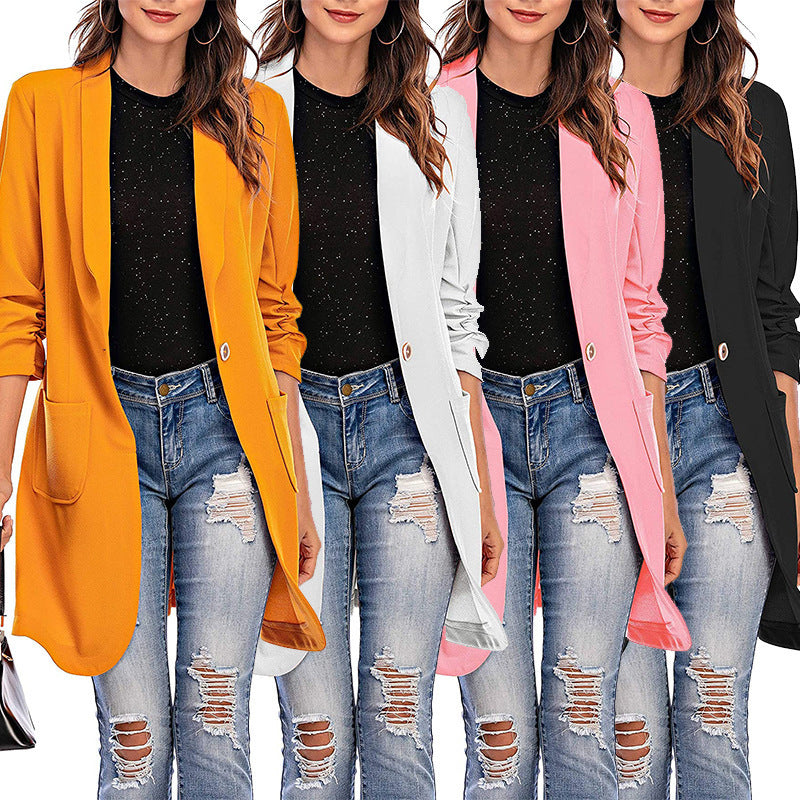 Dame Elegant Oversized Blazer med praktiske lommer og smart snit Stilla