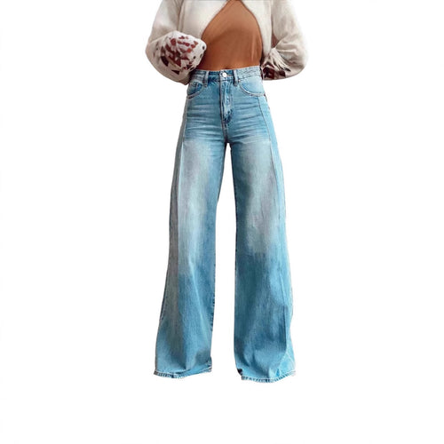 Dame højtaljede vide jeans med elegant snit Stilla