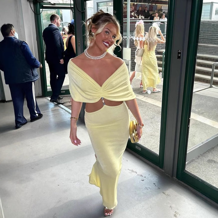 Dame top med elegant drapering Stilla