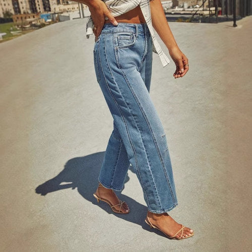 Dame Højttaljede Jeans Stilla