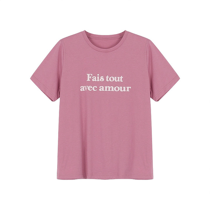 Dame T-shirt med kreativt tryk og afslappet snit Stilla