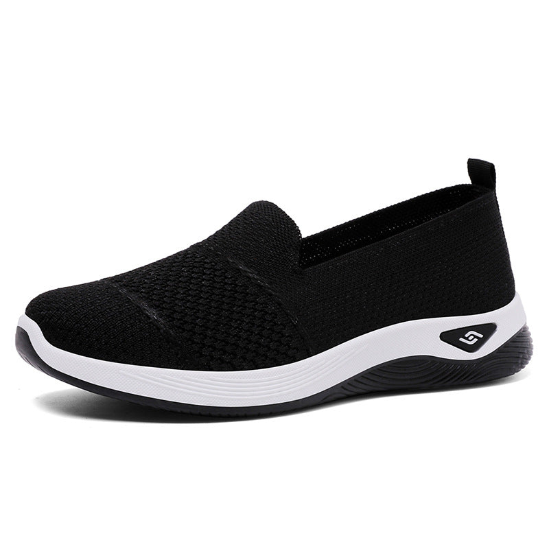 Dame Komfortable Slip-On Sneakers med åndbar strikkeflade og skridsikker sål Stilla