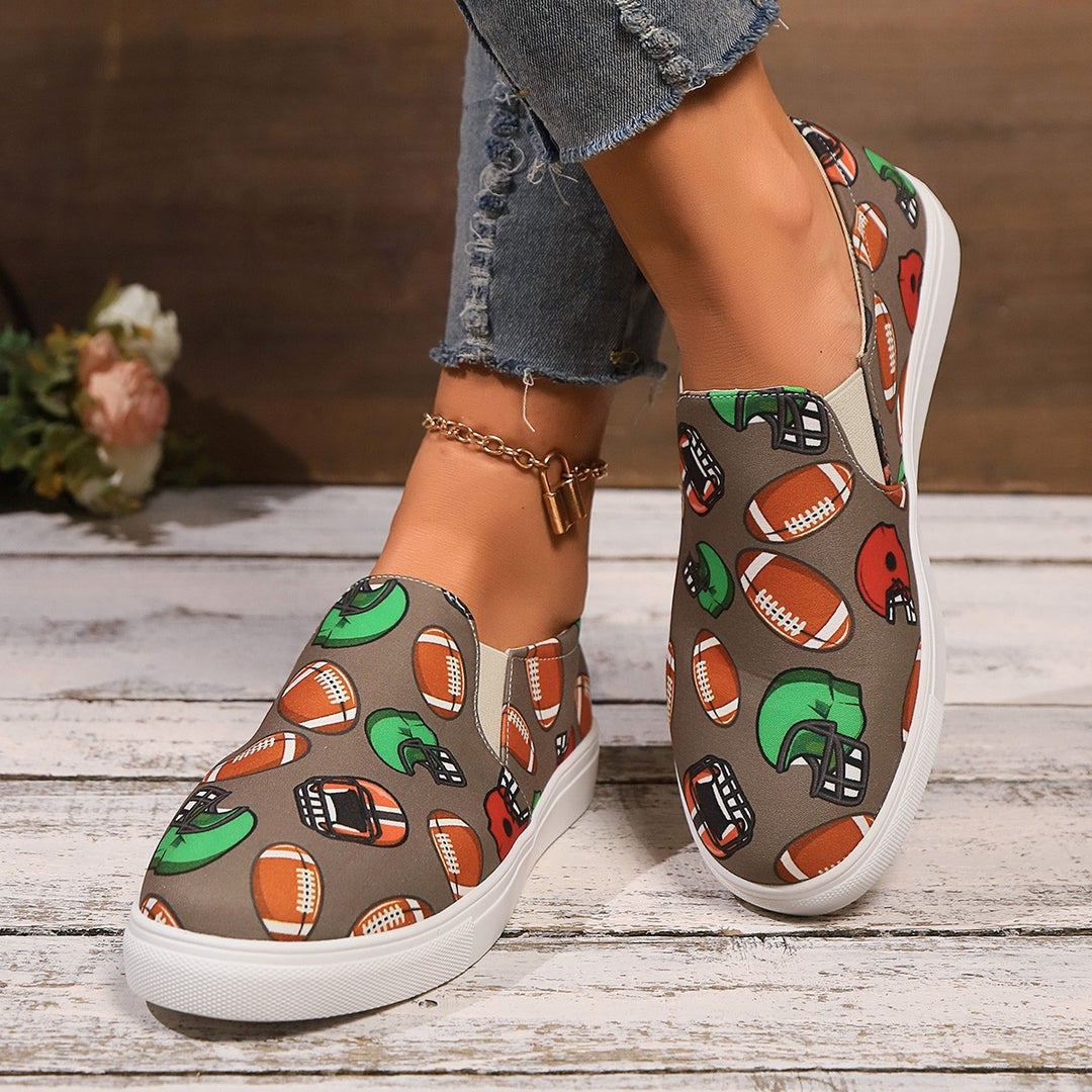 Dame Fritids-sneakers med sporty motiv Stilla