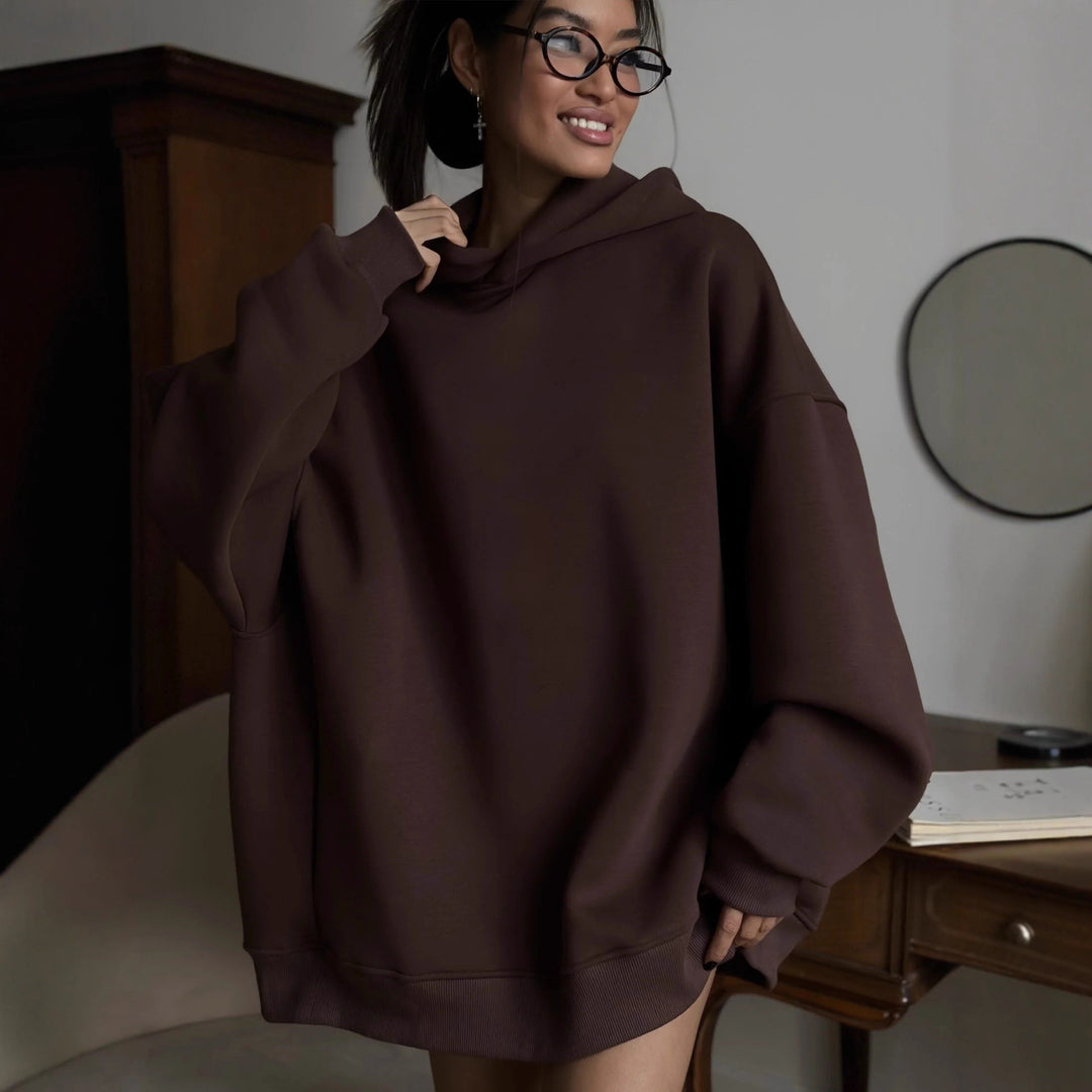 Kvinder Oversized Hoodie med Casual Lommer og Trendy Design Skovae