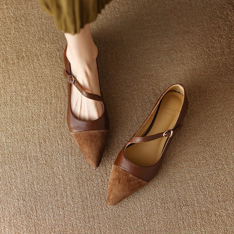 Dame elegante Ballerinas med justerbar rem Stilla