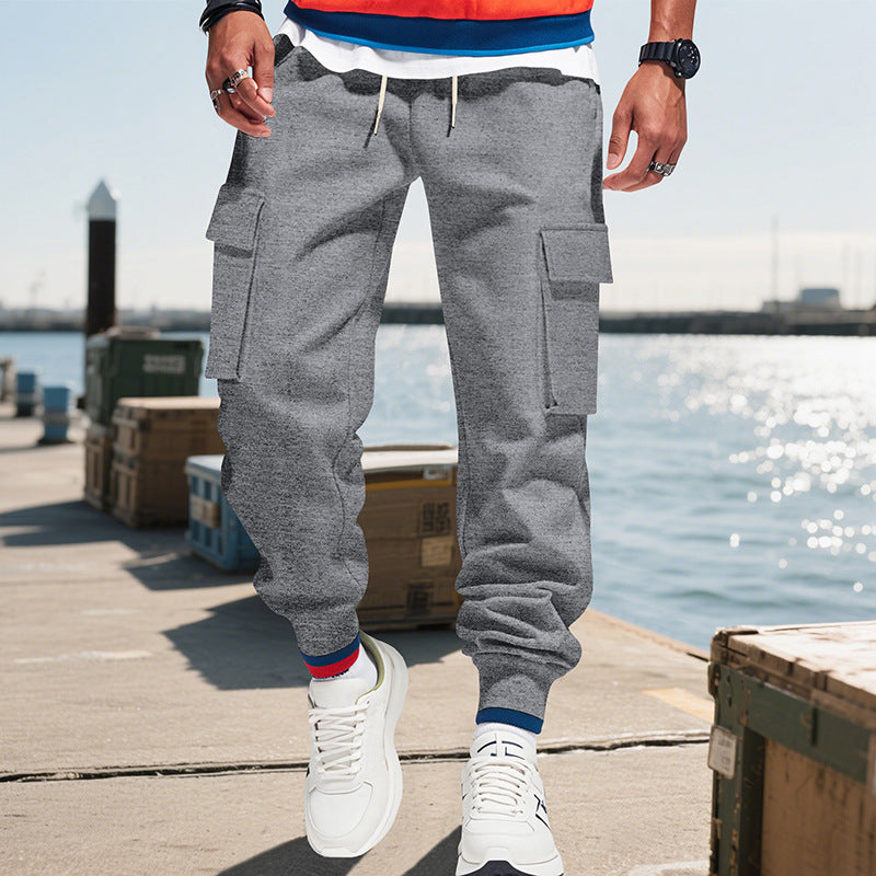 Herren nan urban Utility-jogger med snøre, påsatte klaplommer og elastisk kant Skovae