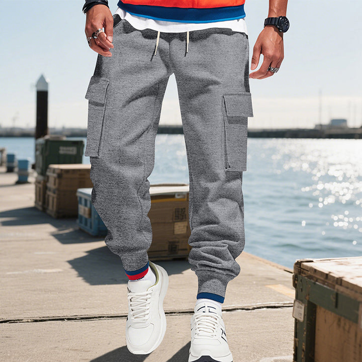 Herren nan urban Utility-jogger med snøre, påsatte klaplommer og elastisk kant Skovae