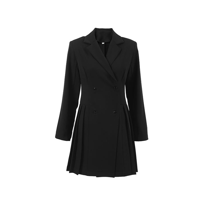 Dame Blazer-kjole med elegant snit og modige plissé-detaljer Stilla