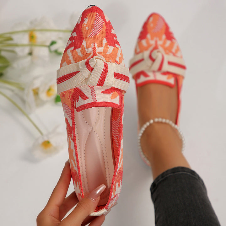 Dame Stilfulde Knotenlacing Ballerinas Stilla