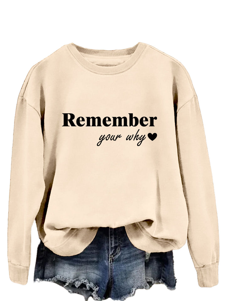 Kvinders sweatshirt med motiverende print og afslappet pasform Stilla